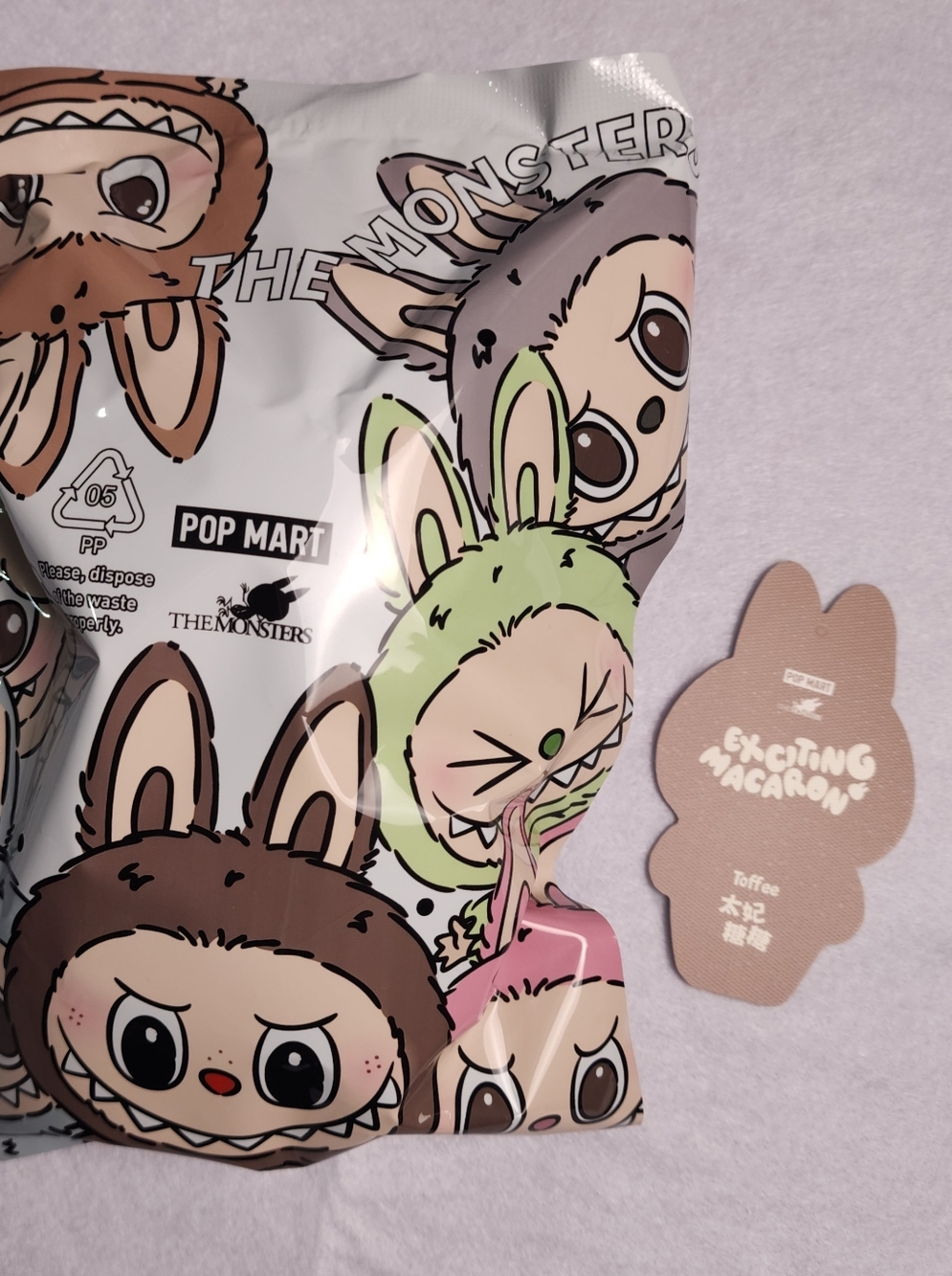 Confirmed POP MART The Monsters Exciting Macaroni Blind Box Vinyl Face "Toffee"